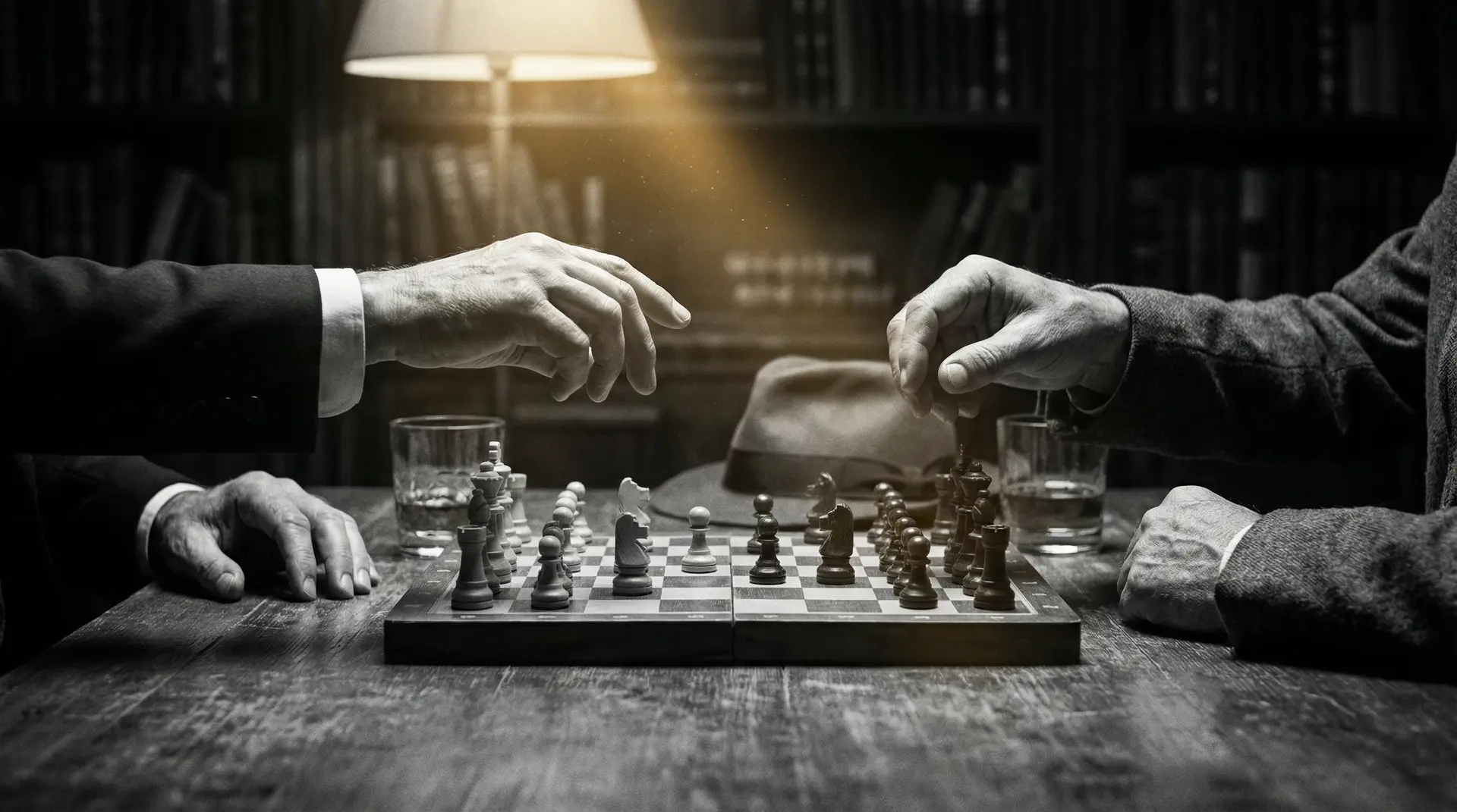 辛尤里 艺术探索系列 - 非线性叙事，棋盘上的对弈象征命运的交错